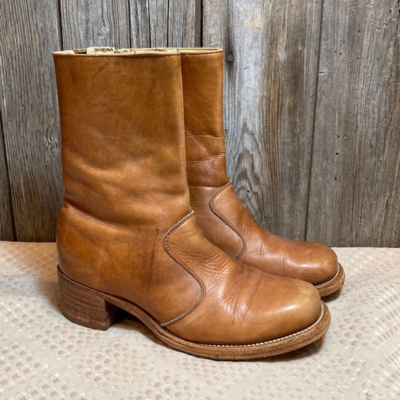 Frye Shoes Vintage Frye Mens Brown Leather Campus Boots 5555 Size